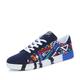 Men's Sneakers Skate Shoes Running Walking Bohemia Sporty Casual Outdoor Daily Canvas Cloth Breathable Lace-up Black White Blue Color Block Spring Fall