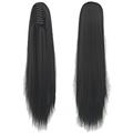 15 Colors Optional Ponytail Long Straight Hair European and American Style Hair Extensions Wigs