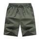 Men's Cargo Shorts Bermuda shorts Work Shorts Elastic Waist Zipper Pocket Plain Comfort Short Casual Daily Going out Twill Stylish Classic Style ArmyGreen Black