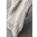 Super Thick Wool Handwoven Blanket Sofa Blanket Cover Blanket Knitting Thick Thread Blanket