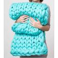 Super Thick Wool Handwoven Blanket Sofa Blanket Cover Blanket Knitting Thick Thread Blanket