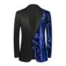 Men's Sequins Blazer 70s Disco Glitter Party Blazer Regular Fit for Mardi Gras Costume Blazers Red Blue 2024