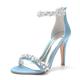 Women's Wedding Shoes Bling Bling Sparkling Shoes Bridal Shoes Crystal Stiletto Pointed Toe Minimalism Satin Zipper Green / Blue Black White