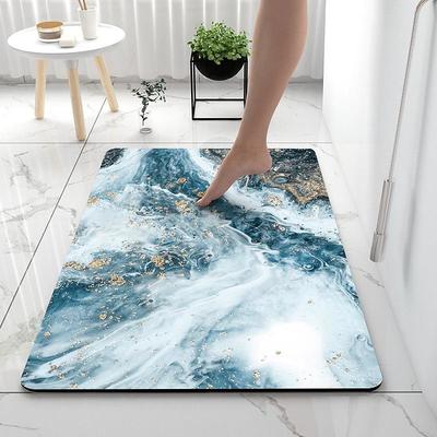 Diatomaceous Earth Bath Mat Super Absorbent Toilet Door Quick-Drying Foot Mat Entry Door Mat Non-Slip Mat