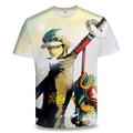 One Piece Cosplay T-shirt Cartoon Manga Print Graphic T-shirt For Couple's Men's Women's Adults' 3D Print Party Festival
