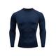 Men's Gym Shirt Sports T-Shirt Crew Neck Long Sleeve Sports Outdoor Fitness Gym Soft Plain Black White Activewear Fashion Sport