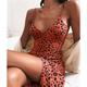 Women's Party Dress Casual Dress Sexy Dress Mini Dress White Red Green Sleeveless Leopard Backless Summer Spring V Neck Fashion Vacation Summer Dress 2022 S M L XL XXL 3XL 4XL 5XL