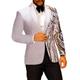 Black Pink Burgundy Men's Party Prom Sparkly Sequin Suits Patterned 2 Piece Sparkle Standard Fit Single Breasted One-button 2024