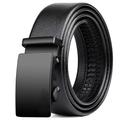 Men's Faux Leather Belt Dress Belt Ratchet Belt Casual Belt Box Buckle Black Navy Blue Faux Leather Fashion Business Formal Party Work Daily