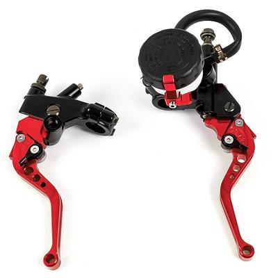 Nawenson Universal 7/8 22mm Motorcycle Clutch Brake Master Cylinder Reservoir Levers Kit Fluid Reservoir Set Cylinder Reservoir Lever Kit Fluid Reservoir Set