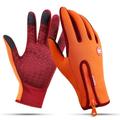 Winter Gloves Touch Screen Warm Gloves Cold Weather Windproof Cycling Driving Riding Bike Telefingers Thermal Gloves Non-Slip Silicone Gel Adjustable Full Finger Mittens