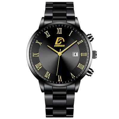 Fashion Mens Watches Luxury Calendar Date Quartz Clock Big Dial Men Business Stainless Steel Mesh Belt Watch Relojes Masculino Father's Day Gifts
