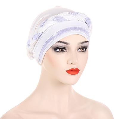 8 Colors Muslim Women Inner Caps Braided Bandanas Hijab Comfort Fashion Turban Hat Colorful Chemo Hats Head Wearing turbante