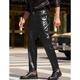 Men's Trousers Faux Leather Pants Casual Pants Front Pocket Plain Comfort Party Daily Holiday Fashion Glitters Silver Black