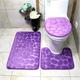 3pcs Bathroom Rugs Set, Ultra Soft Non-Slip Bath Rug And Absorbent Bath Mat Carpets, Includes U-Shaped Contour Rug, Bath Mat, Toilet Lid Cover, Perfect For Bathroom/Shower, Bathroom Accessories, Bathroom Supplies