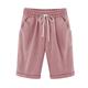 Women's Lounge Shorts Pure Color Elastic Waist with Drawstring Simple Casual Comfort Home Daily Vacation Polyester Breathable Pocket Five-point Pants