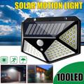 Solar Wall Lights Outdoor 100LEDs 3 Modes 270 Lighting Angle Solar Motion Sensor Outdoor Lamp IP65 Waterproof Light Control Solar Wall Lamp Suitable for Garage Fence Deck Courtyard