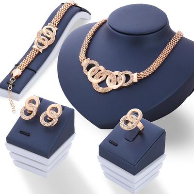 Jewelry Set For Women's Party Wedding Daily Rhinestone Chrome dress to impress 2025
