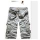 Men's Cargo Shorts Capri shorts Capri Pants Hiking Shorts Zipper Multi Pocket Plain Calf-Length Casual Daily 100% Cotton Sports Streetwear Dark Khaki ArmyGreen Inelastic