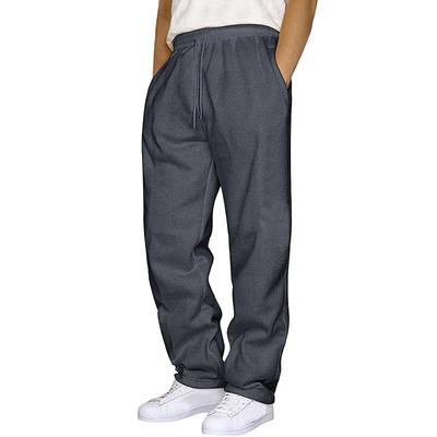 Men's Sweatpants Joggers Straight Leg Sweatpants Pocket Drawstring Elastic Waist Plain Comfort Breathable Outdoor Daily Going out Fashion Casual Black Dark Blue