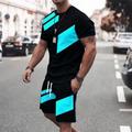 Men's T-shirt Suits Tracksuit Tennis Shirt Shorts and T Shirt Set Set Color Block Crew Neck Outdoor Street Short Sleeve 2 Piece Clothing Apparel Sports Fashion Designer Casual