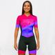 Women's Short Sleeve Cycling Jersey with Shorts Triathlon Tri Suit Summer Polyester Black Bike Clothing Suit Breathable Quick Dry Sweat wicking Sports Mountain Bike MTB Road Bike Cycling Clothing