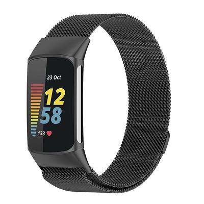1 pcs Smart Watch Band for Fitbit Charge 5 Stainless Steel Smartwatch Strap Magnetic Adjustable Milanese Loop Charge 5 Replacement Wristband