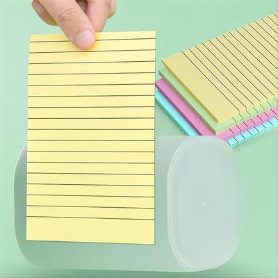 Plain Color Sticky Notes, 200 sheets Note Office Note Paper Horizontal Line Note Sticker Large And Medium Size Note Can Be Written And Pasted N Times