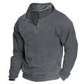 Men's Sweatshirt Quarter Zip Sweatshirt Black White Army Green Navy Blue Dark Gray Half Zip Plain Sports Outdoor Daily Holiday Streetwear Basic Casual Spring Fall Clothing Apparel Hoodies