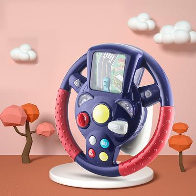 Children's simulation steering wheel electric toys co-driver vehicle simulator early education educational children's toys