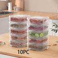 2pcs Sealed Plastic Preservation Box Refrigerator Storage Box Microwave Oven Specific Refrigerated Sealed Food Storage Box Commercial With Lid