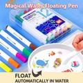 Magical Water Painting Pen, 12 Colors Magic Floating Ink Pen Kit Set, Erasing Whiteboard Markers, Doodle Water Pens Great Idea For Kids Boys Girls Adults