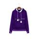 Women's Big Kangaroo Pouch Hoodies,Cute Cat Ear Carriers Pullover,Pet Cat Dog Holder Cuddle Sweatshirt Deep Blue