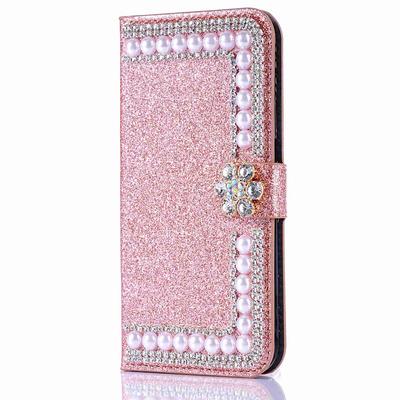 Phone Case For iPhone 16 iPhone 15 Pro Max Plus iPhone 14 13 12 11 Pro Max Mini X XR XS Max 8 7 Plus Wallet Case Flip Cover with Stand Holder Magnetic Shockproof Hard Rhinestone PU Leather