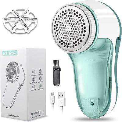 Fabric Shaver and Lint Remover with Cleaning Brush and Replaceable Stainless Steel Blades Sweater Epilator USB Charger to Remove Lint from Clothes