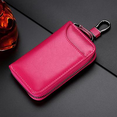 Genuine Leather KeyChain Unisex Key Bag Multifunction Organizer Wallet Holder Smart Housekeeper Car Small Key Case Keys Pouch