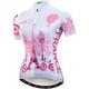 21Grams Women's Cycling Jersey Short Sleeve Bike Jersey Top with 3 Rear Pockets Mountain Bike MTB Road Bike Cycling Cycling Breathable Ultraviolet Resistant Quick Dry White Pink Red American / USA