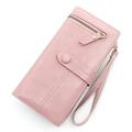 Women's Wallet Credit Card Holder Wallet PU Leather Shopping Daily Zipper Lightweight Durable Anti-Dust Solid Color Black Pink Red