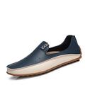 Men's Loafers Slip-On Boat ShoesSummer Loafers Flat Comfort Designer Outdoor PU Non-slipping Blue Yellow Summer Large Size Color Block Slip On Flat Soft Casual Driving Loafers