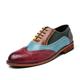 Men's Oxfords Derby Shoes Brogue Dress Shoes Wingtip Shoes Walking Business Classic British Wedding Party Evening Faux Leather Non-slipping Wear Proof Lace-up Rainbow Color Block Spring Fall