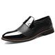 Men's Embossed Leather Shoes Overfoot Men's Casual Leather Shoes Men