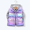 Kids Unisex Vest Coat Outerwear Solid Color Letter Sleeveless Coat School Cool Adorable Daily Colorful disposable vest-blue Colorful disposable vest-pink Colorful disposable vest-sky blue Spring Fall