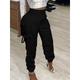 Women's Cargo Pants Joggers Pants Pink Fall Winter Trousers Full Length Cotton Micro-elastic High Waist Fashion Streetwear Street Daily Black White S M