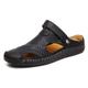Men's Clogs Mules Comfort Shoes Slingback Sandals Daily Upstream Shoes PU Black Brown Yellow Summer