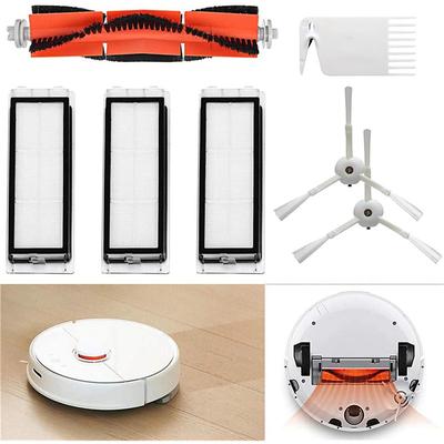 Accessories For Xiaomi Robot Vacuum Cleaner, 1 Central Brush, 2 Side Brushes, 3 HEPA Filters,1 Cleaning Tool Vacuum Cleaner Parts Replacement Parts For Xiaomi Mi Robot And Cleaner Roborock