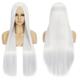 Synthetic Wig Straight Middle Part Machine Made Wig Long A1 A2 A3 A4 A5 Synthetic Hair Women's Cosplay Soft Party Blonde Pink Red Halloween Wigs