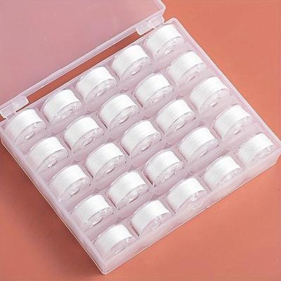25/36pcs/set Bobbin With Sewing Thread, 25/36 Grids Boxed Color Bobbins, Practical Replacement Simple Installation Household For Sewing Machine