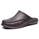 Men's Clogs Mules Slippers Flip-Flops Driving Shoes Half Shoes Walking Casual Daily EVA Breathable Loafer Dark Brown Black White Spring Fall