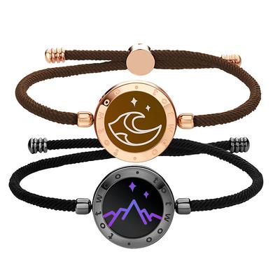 TOTWOO One Pair of Couple Bracelets for man and woman Long Distance Contacts with Light upVibrate Realtionship Gifts Smart Bracelets Bluetooth Connecting Jewelry