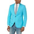 Men's Fashion Casual Blazer Jacket Regular Tailored Fit Solid Colored Single Breasted One-button Lake blue White Yellow Orange Light Blue 2024
